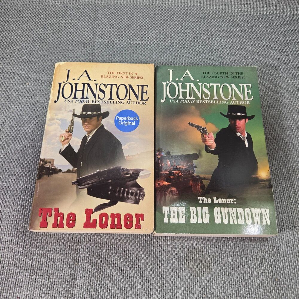 Lot of 2 JA Johnstone The Loner Western Paperbacks Books 1 & 4 (Pinnacle)